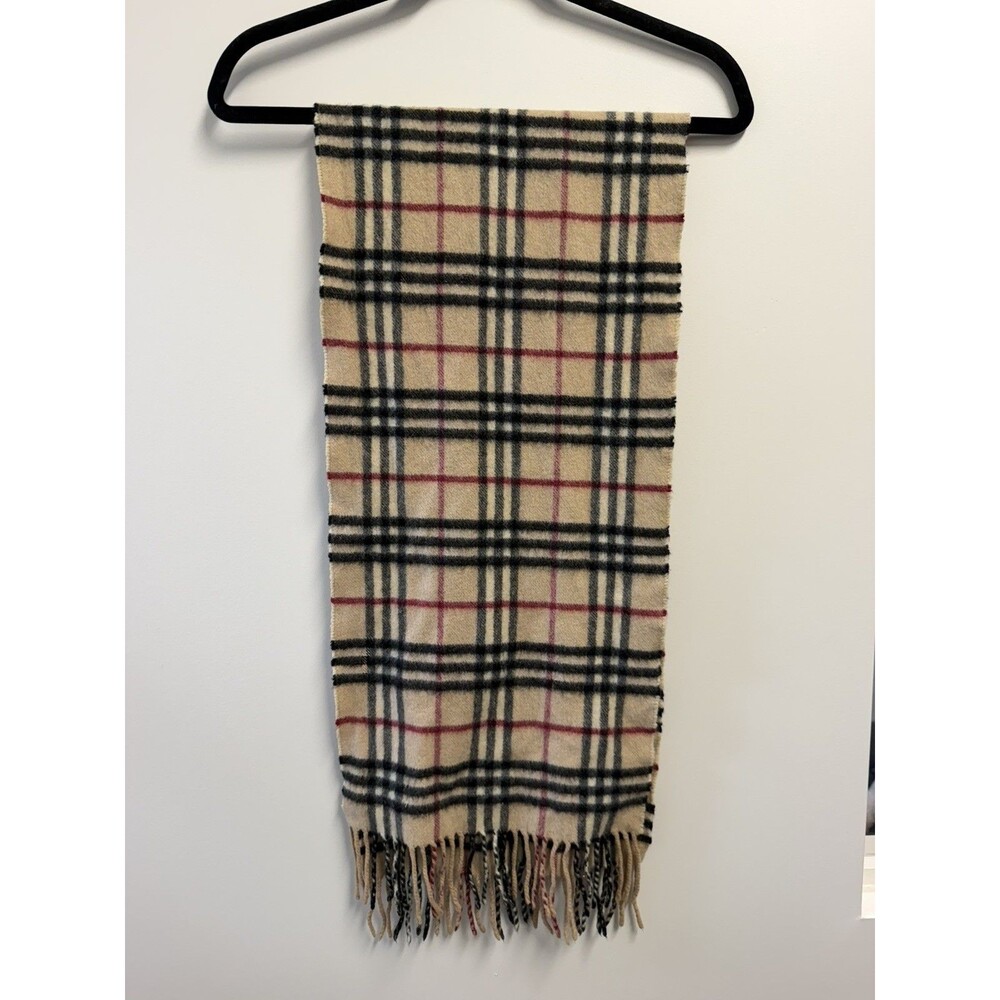Burberry London Vintage 100% Cashmere House Nova Scarf Made in England